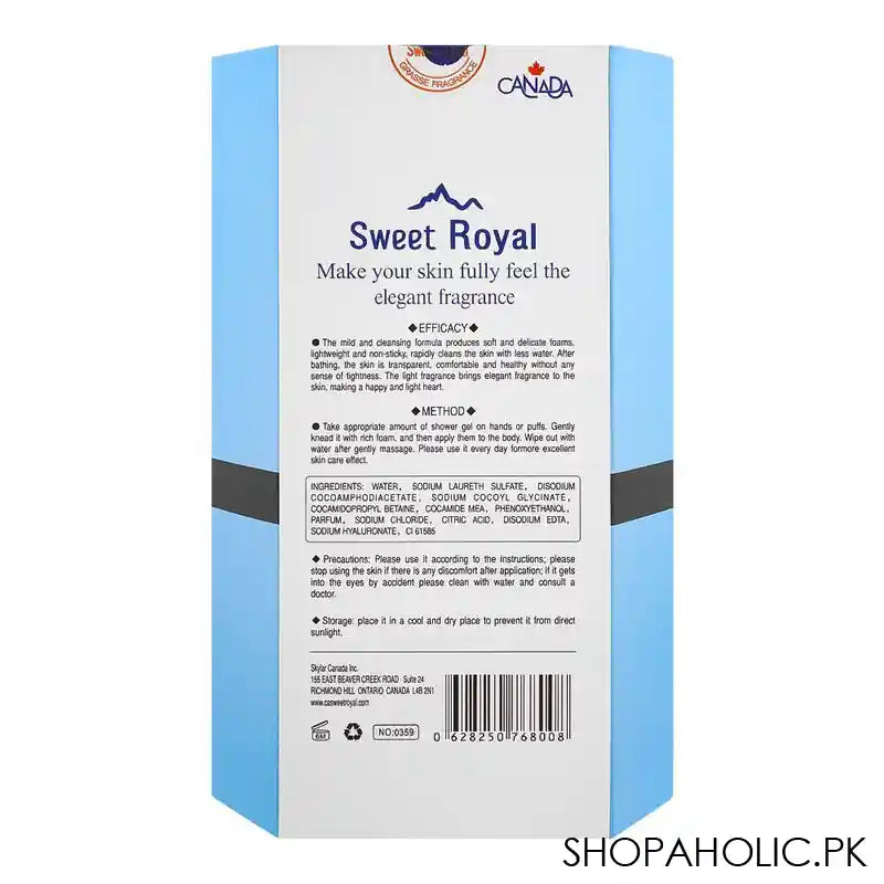 Sweet Royal Canada Deep Blue Fresh & Brilliant Shower Gel, 1.08 Litre - Image 3