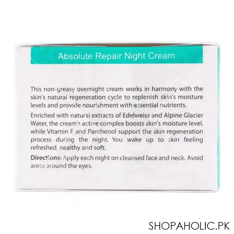 swiss image essential care absolute repair night cream, all skin types, 50ml image3