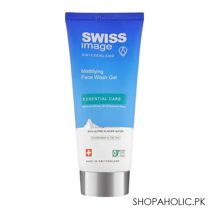 swiss image essential care mattifying face wash gel, combination to oily skin, 200ml main image