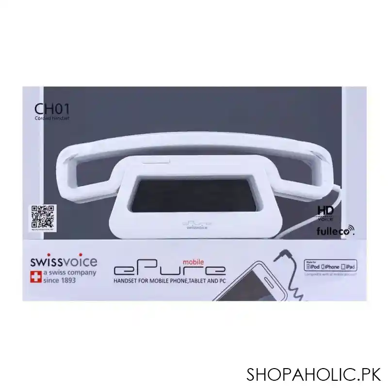 swissvoice epure mobile corded handset, white, ch01 image2