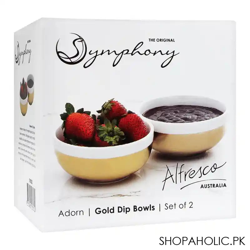 Symphony Adorn Gold Dip Bowl Set, 3.9x1.9 Inches, 2 Pieces, SY-8003 - Image 3