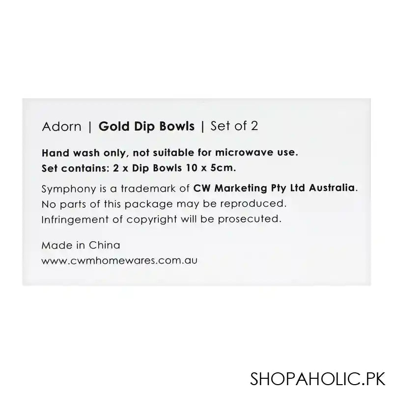 Symphony Adorn Gold Dip Bowl Set, 3.9x1.9 Inches, 2 Pieces, SY-8003 - Image 5