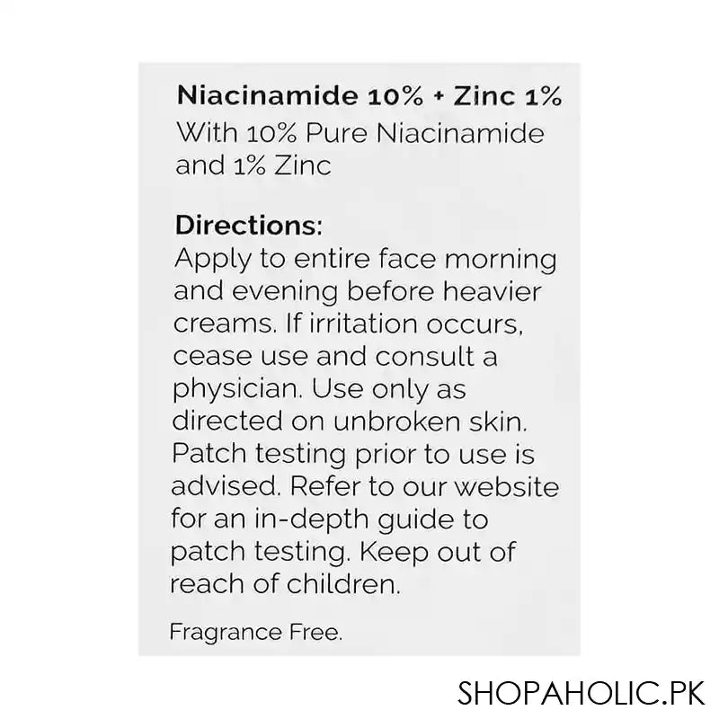 T.O. Niacinamide, 10% + Zinc 1% 60ml - Image 2