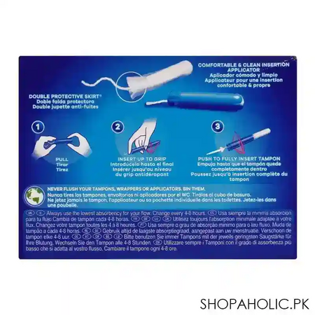 tampax compak comfortable & clean insertion, super, 18 pack image2