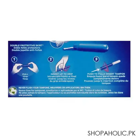 tampax compak comfortable & clean insertion, super, 18 pack image3