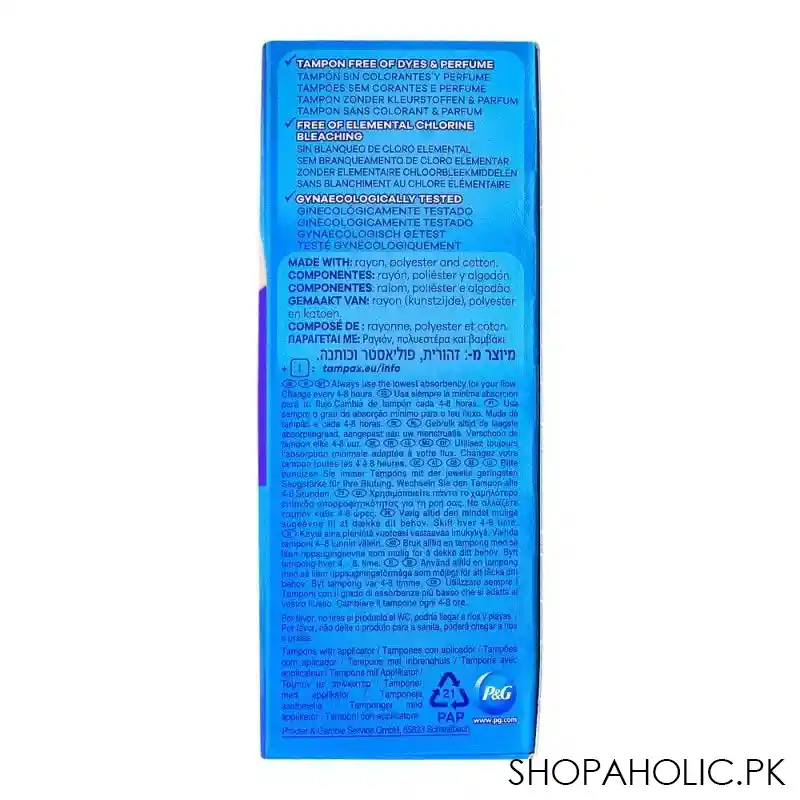 tampax pearl 3x comfort super plus tampoons, 18 pack image4
