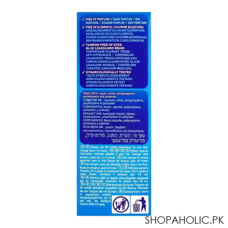 tampax pearl 3x comfort super tampoons, 18 pack image4
