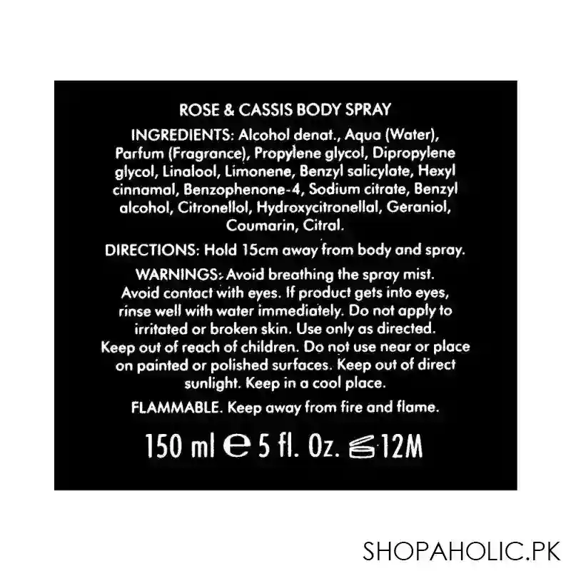 ted baker body spray trio, violet & bergamot + rose & cassis + raspberry & orange blossom, 150ml each image5