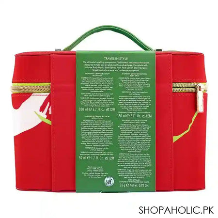 Ted Baker Travel In Style Raspberry & Orange Blossom Set Body Wash + Body Spray + Body Lotion + Sheet Mask - Main Image