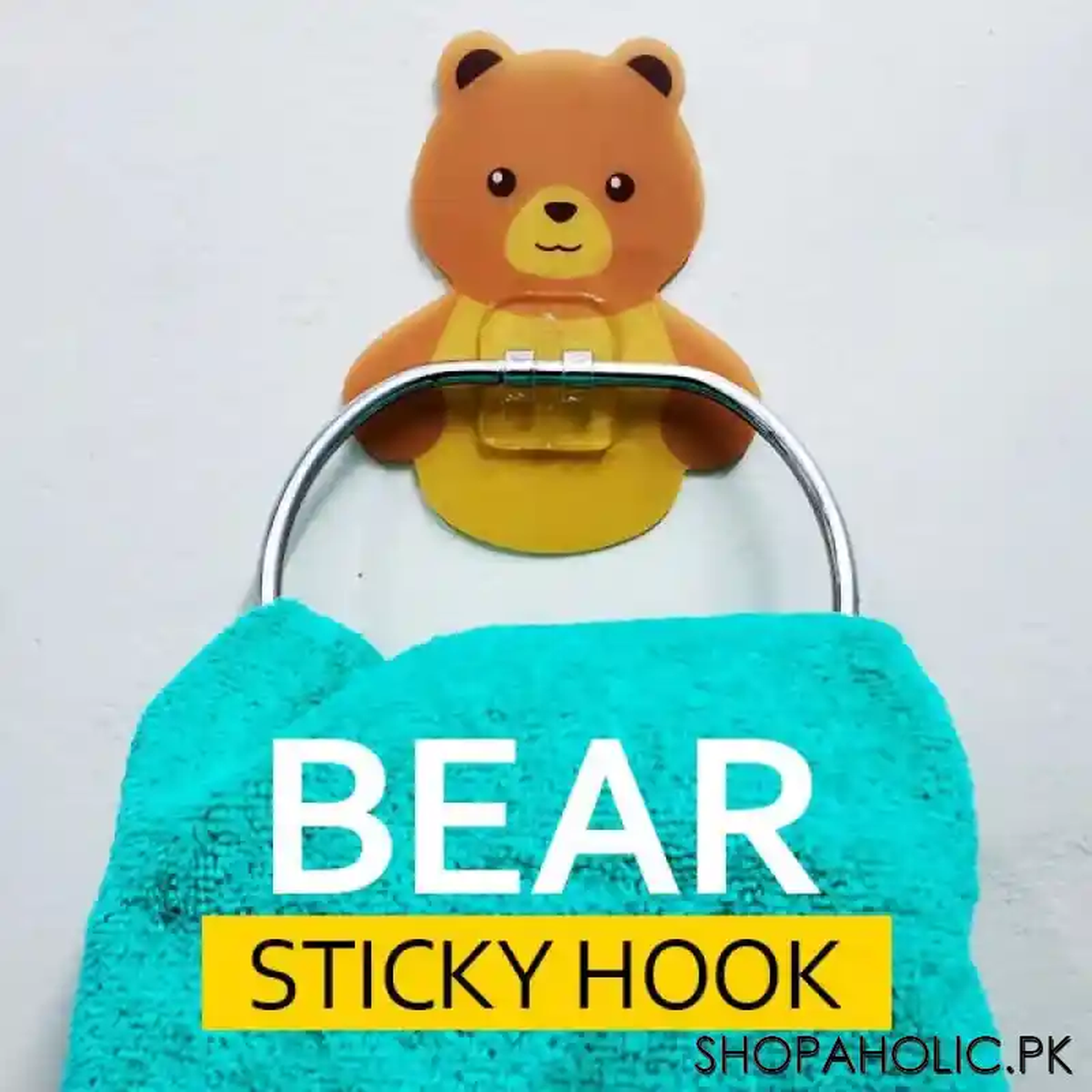 Teddy Bear Sticky Towel Hook - Main Image