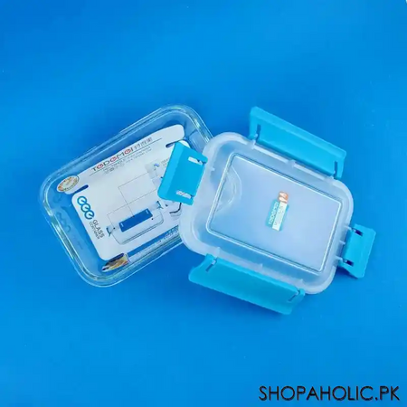 tedemei rectangle glass food container 550ml (model no. 6629) image2