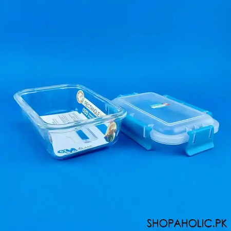 tedemei rectangle glass food container 550ml (model no. 6629) image3