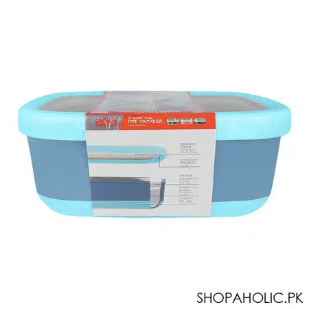 Tedemei Steel Lunch Box, 1.4 Liter Capacity, Blue, 7.7in (H) x 5.3in (W) x 3in (D), 6863 - Image 2