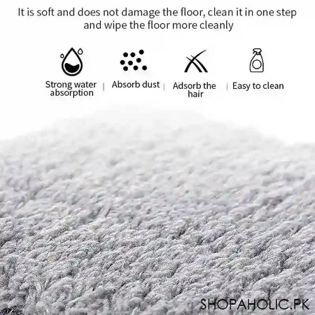telescopic flat squeeze mop with double microfiber pad image6