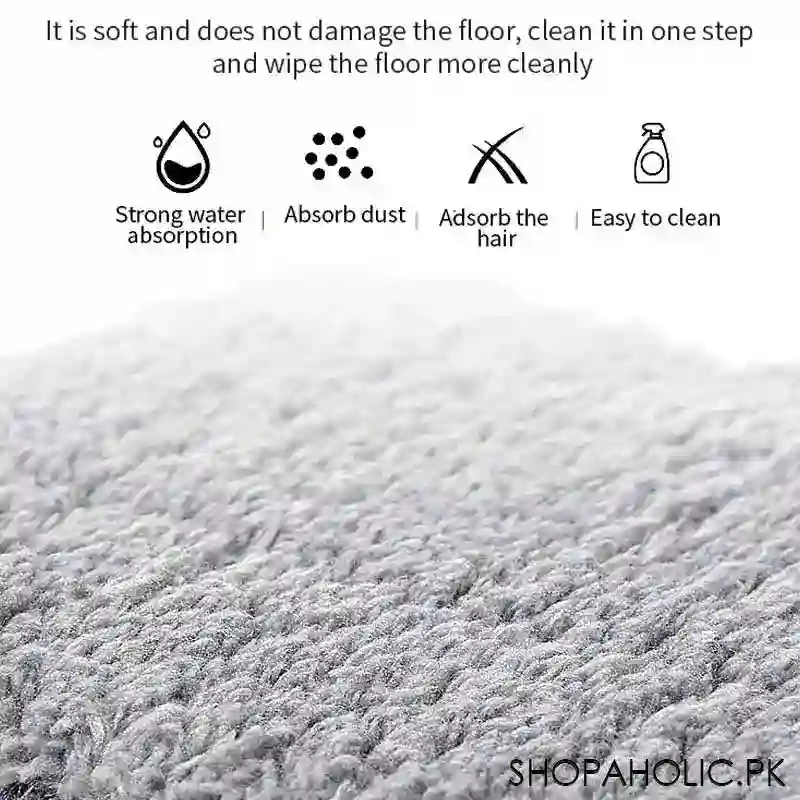 telescopic flat squeeze mop with double microfiber pad image6