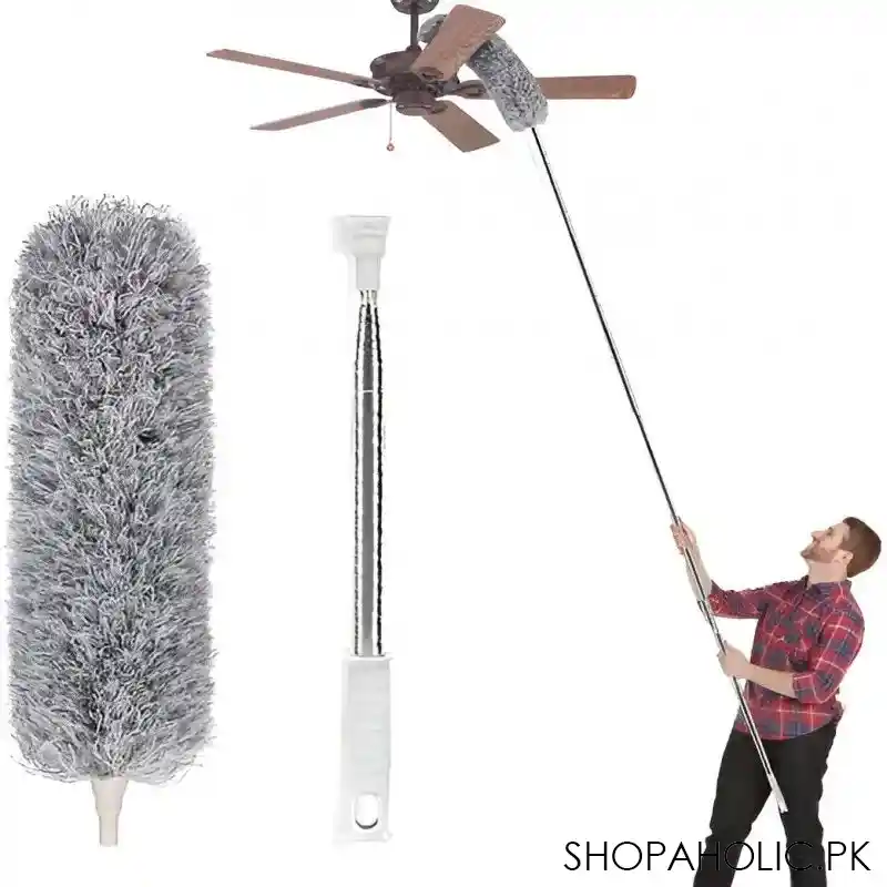 telescopic microfiber fur fan feather duster image2