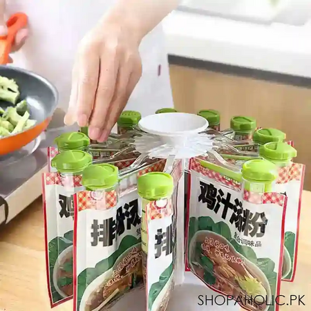 tescoma 12pcs season dispensing closures for spice bags with rotating stand main image