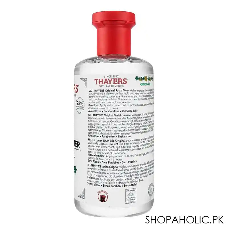 Thayers Witch Hazel Lemon Astringent Face Toner, 355ml - Image 3