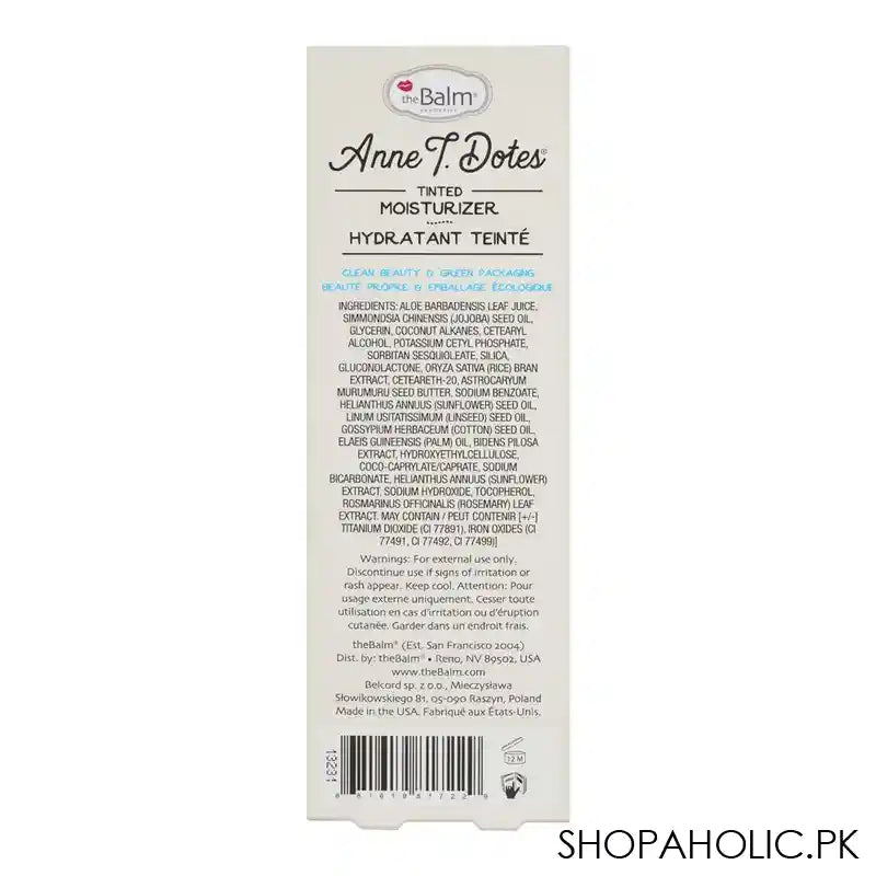 The Balm Anne T. Dotes Tinted Moisturizer, 30ml - Image 4