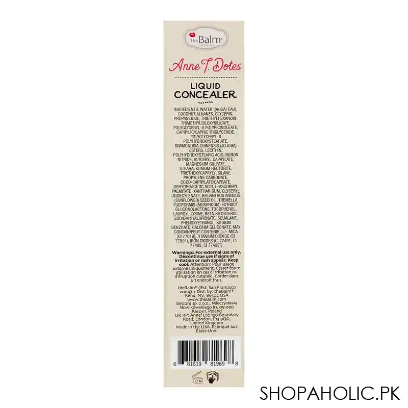 The Balm Cosmetics Anne T. Dotes Liquid Concealer, No. 2, 11.8ml - Image 6