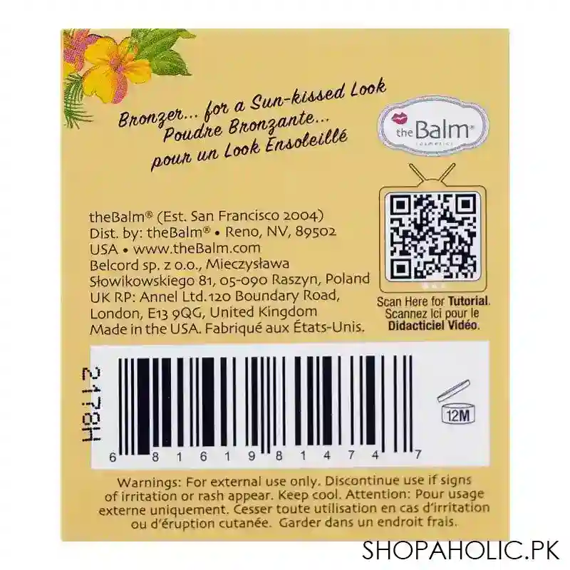 the balm cosmetics bahama mama bronzer powder bronzante, 3g image3