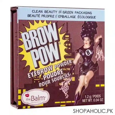 the balm cosmetics brow pow eyebrow powder, poudre pour sourcils, dark brown, 1.2g image2
