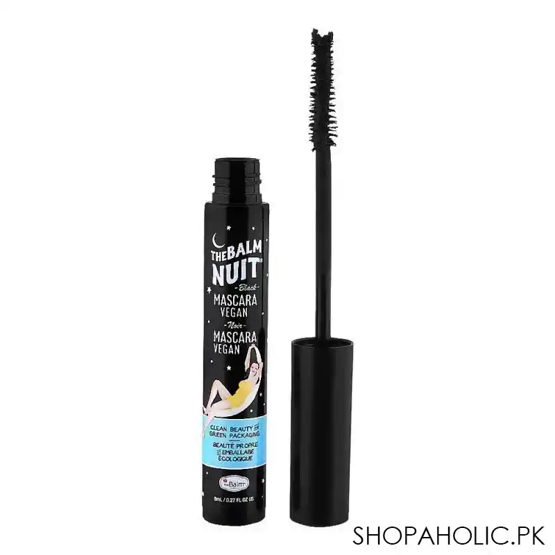 the balm cosmetics nuit noir vegan mascara black, 8ml main image