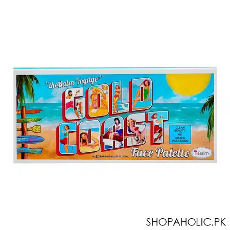 the balm cosmetics voyage gold coast face palette, 10g image2