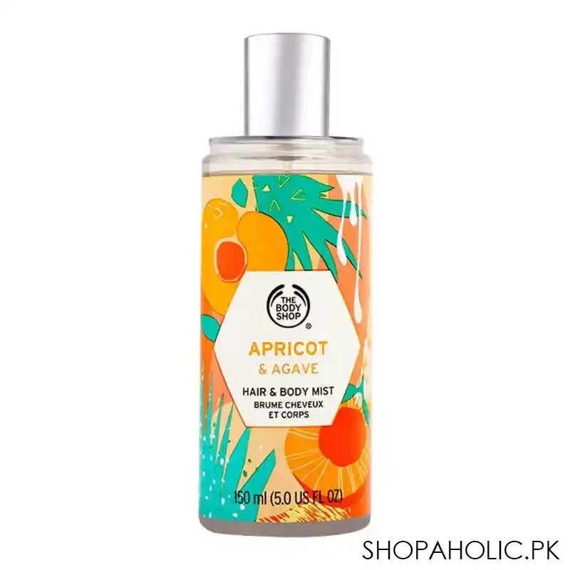 the body shop apricot & agave hair & body mist, 150ml main image