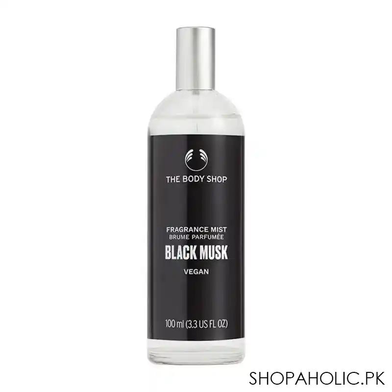 the body shop black musk vegan fragrance mist, 100ml main image