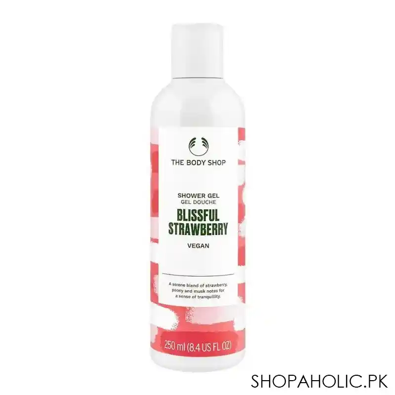 the body shop blissful strawberry vegan shower gel, 250ml main image