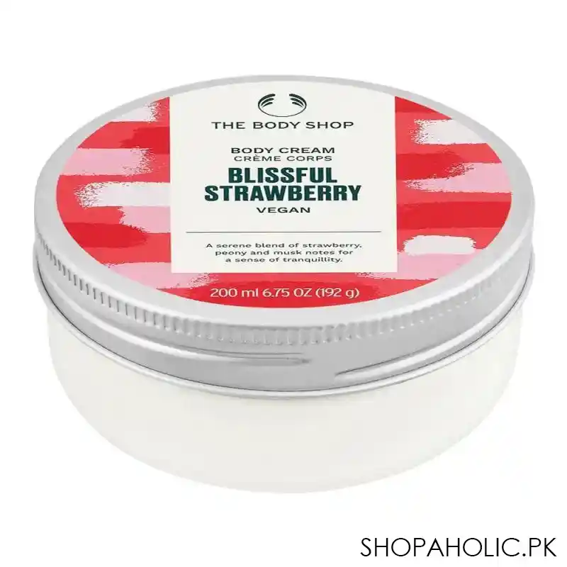 the body shop blissful strawberry vegan the body cream, 200ml main image
