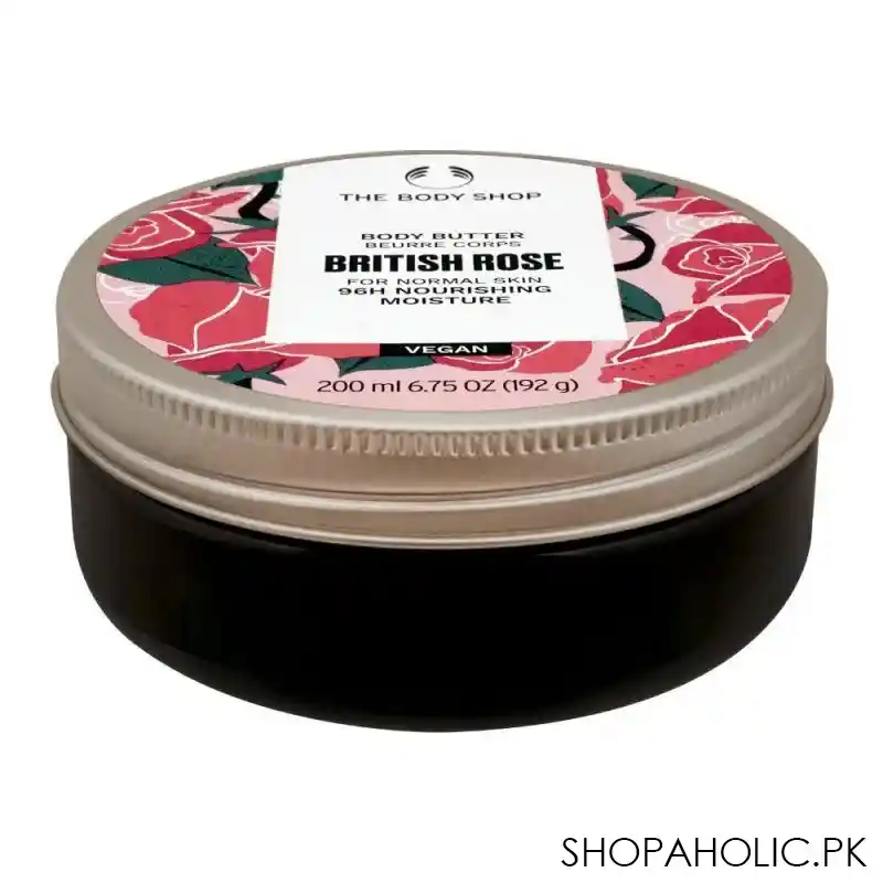 the body shop british rose 96h nourishing moisture vegan the body butter, normal skin, 200ml image2