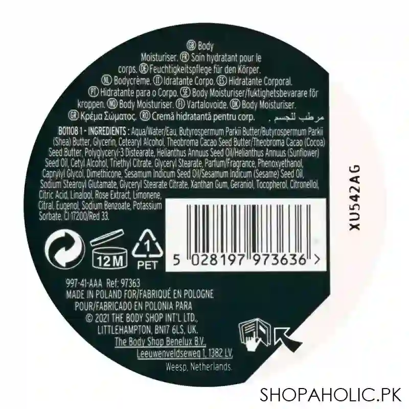 the body shop british rose 96h nourishing moisture vegan the body butter, normal skin, 200ml image3