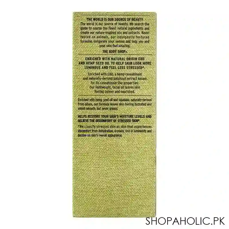 the body shop cbd restoring facial oil, 30ml image3