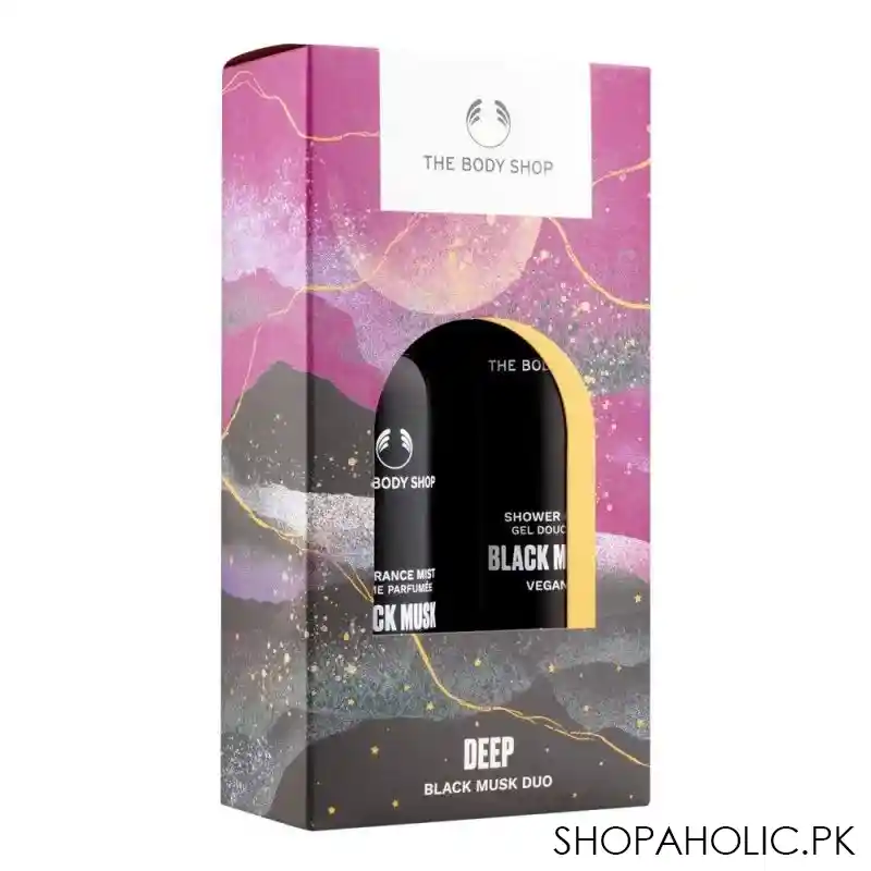 the body shop deep black musk duo shower gel + fragrance mist, vegan, 19540 image2