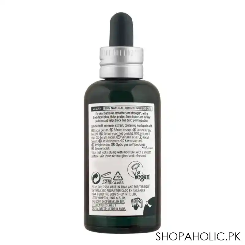 the body shop edelweiss daily serum concentrate, smooth & protect, 50ml image2