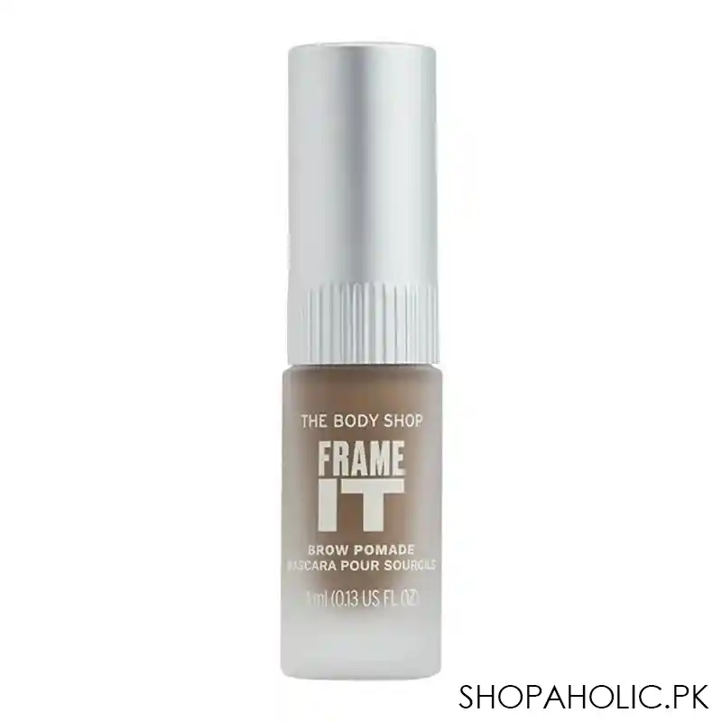 the body shop frame it brow pomade, vegan, 4ml, brown image2