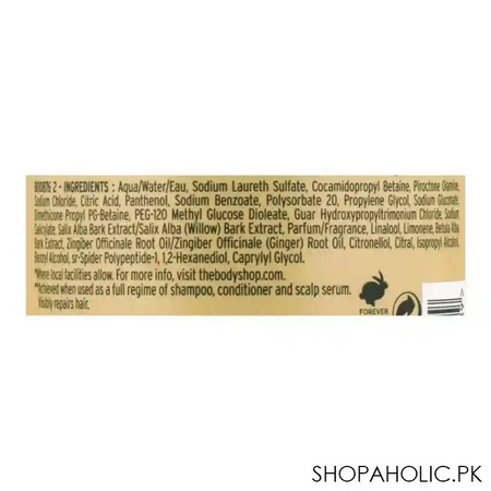 the body shop ginger anti dandruff vegan shampoo, 400ml image3