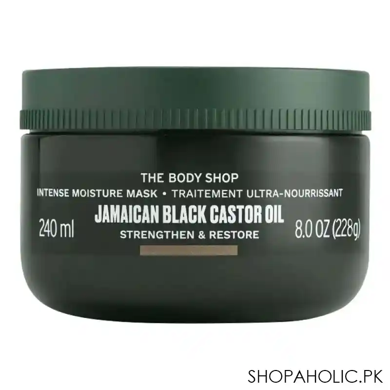 the body shop jamaican black castor oil vegan intense moisture mask, for all curls & coils, 240ml image2