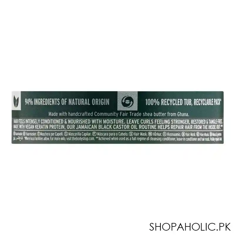 the body shop jamaican black castor oil vegan intense moisture mask, for all curls & coils, 240ml image4