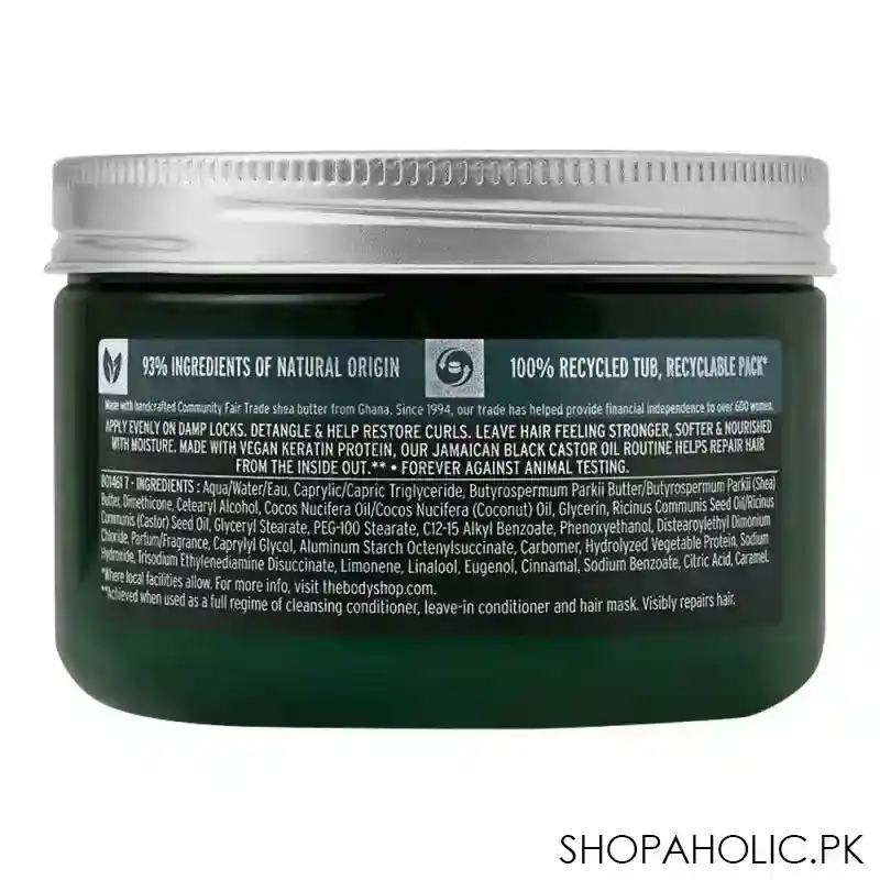 the body shop jamaican black castor oil vegan leave in conditioner, for all curls & coils, 400ml image3