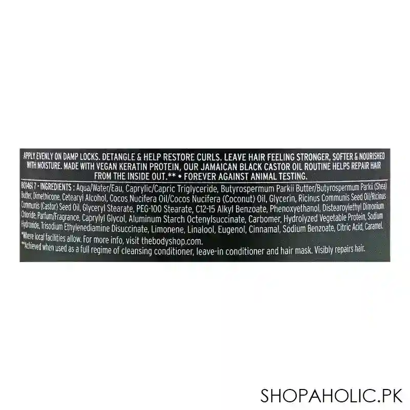 the body shop jamaican black castor oil vegan leave in conditioner, for all curls & coils, 400ml image4