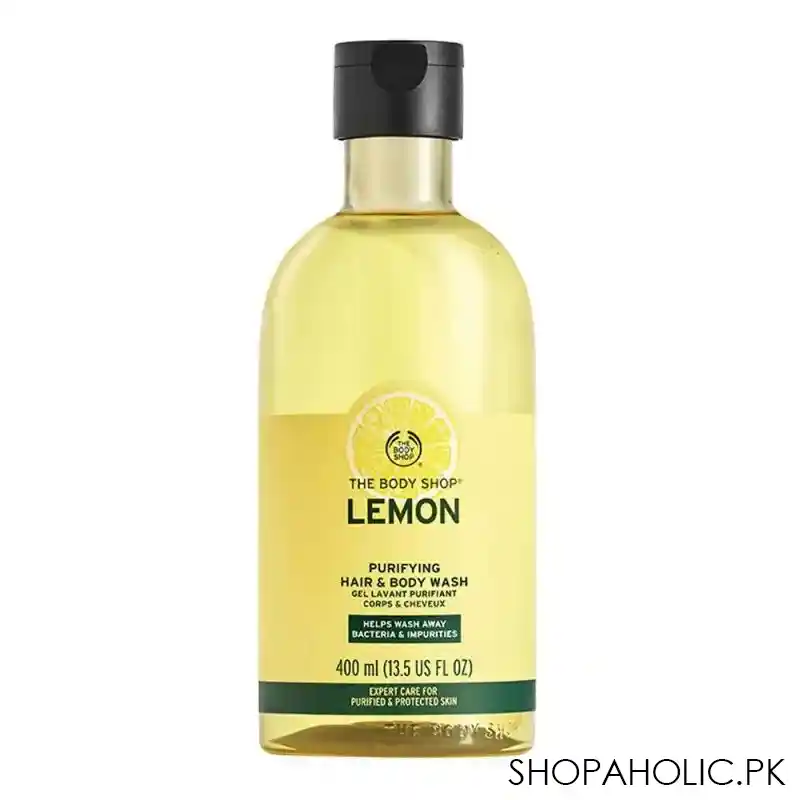 the body shop lemon purifying hair & body wash, 400ml main image