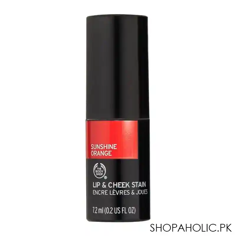 the body shop lip & cheek stain, sunshine orange image2