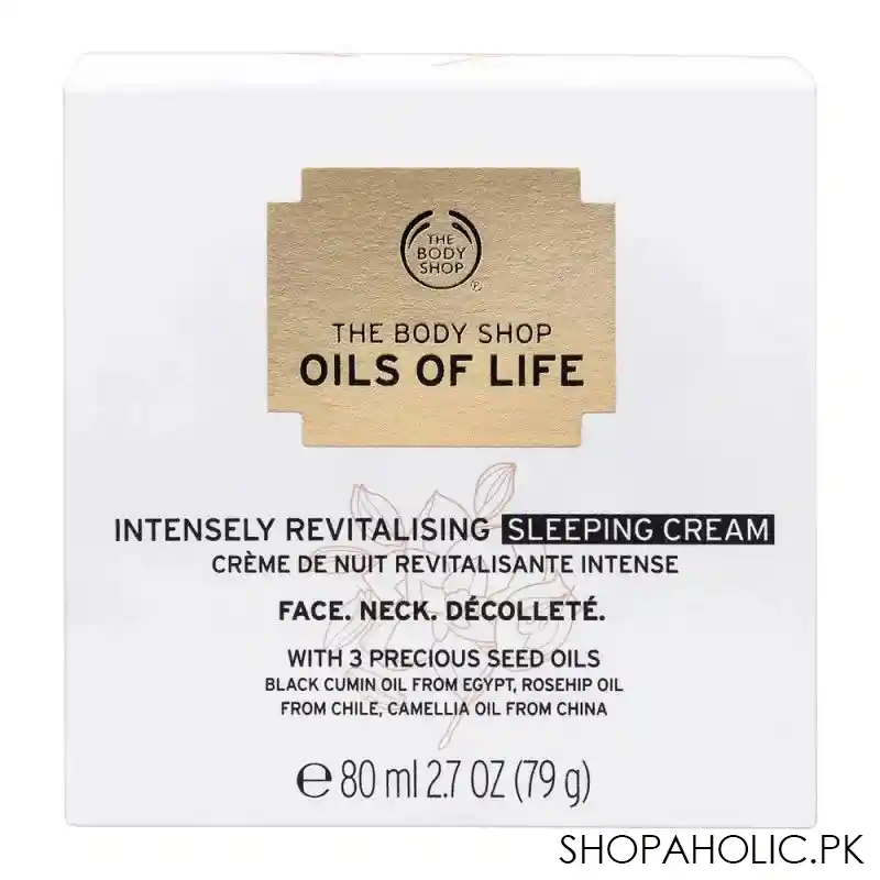 the body shop oils of life, intensely revitalising sleeping cream, 80ml image2