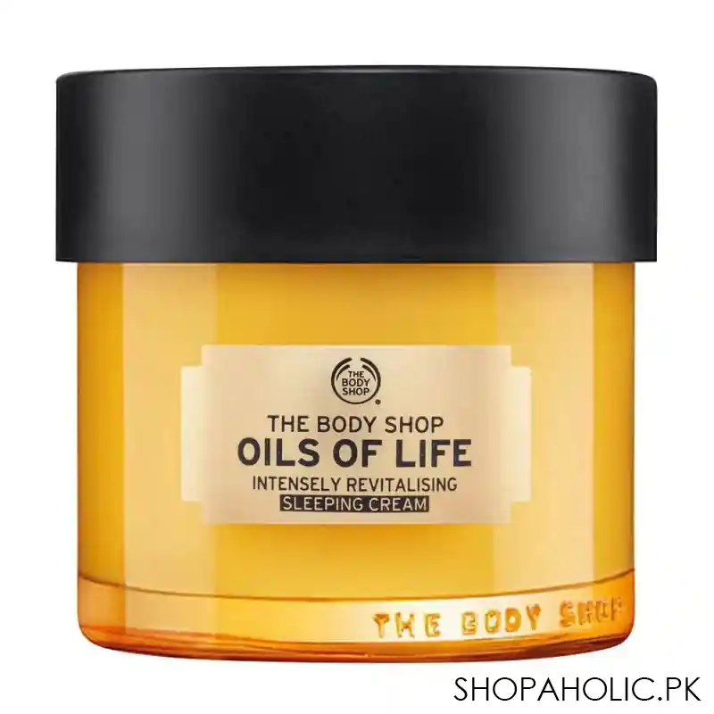 the body shop oils of life, intensely revitalising sleeping cream, 80ml main image