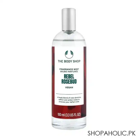 the body shop rebel rosebud vegan fragrance mist, 100ml main image