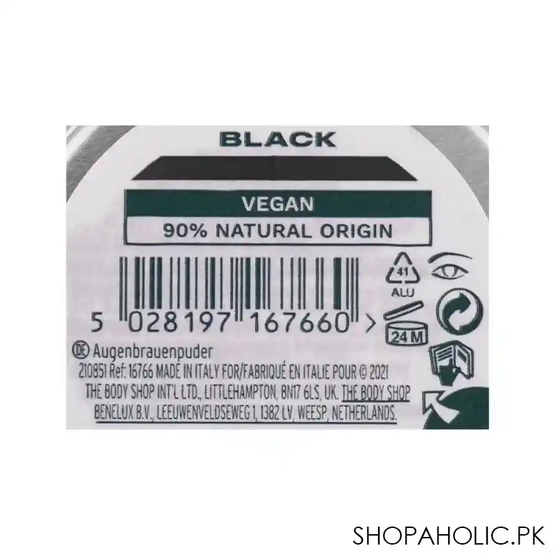 the body shop sculpt it brow powder, vegan, 3g, black image3