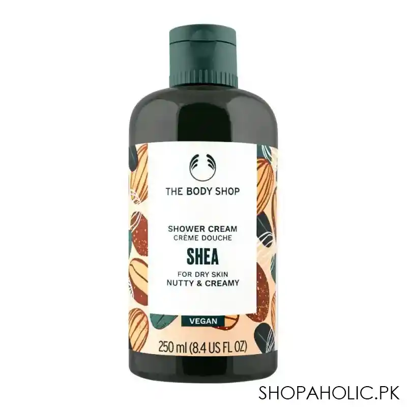 the body shop shea nutty & creamy vegan shower cream, 250ml main image